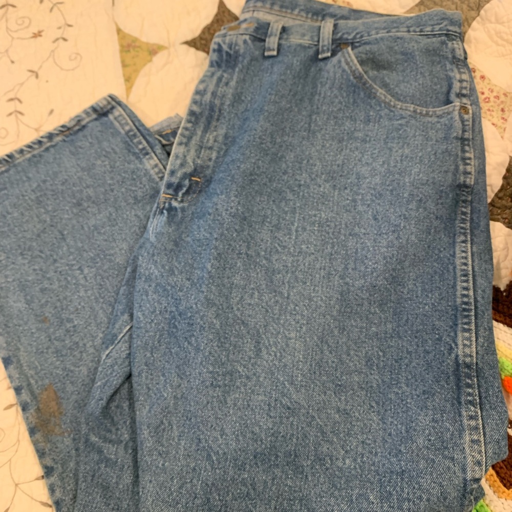 Wrangler 44x30 Classic Blue Denim Jeans